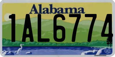 AL license plate 1AL6774