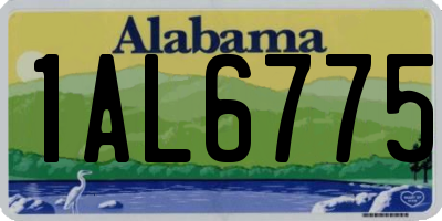 AL license plate 1AL6775