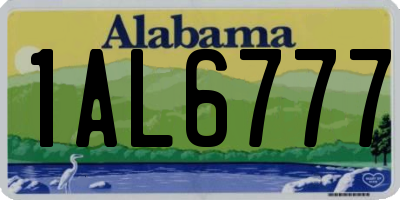 AL license plate 1AL6777