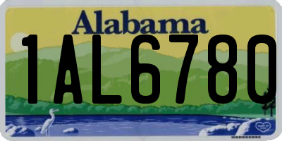 AL license plate 1AL6780
