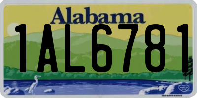 AL license plate 1AL6781