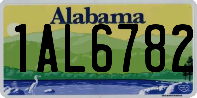 AL license plate 1AL6782