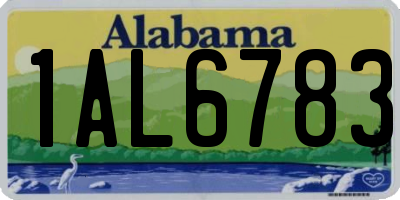 AL license plate 1AL6783