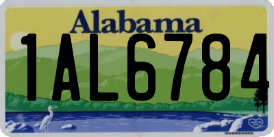 AL license plate 1AL6784