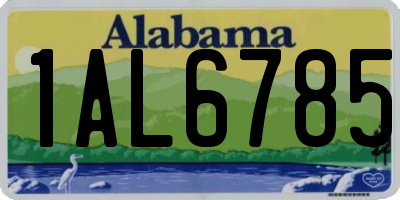 AL license plate 1AL6785