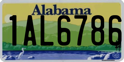 AL license plate 1AL6786