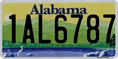 AL license plate 1AL6787