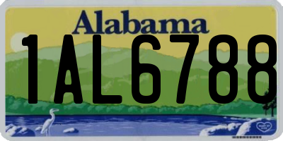 AL license plate 1AL6788