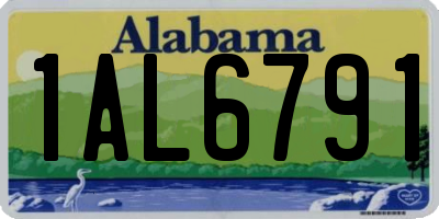 AL license plate 1AL6791