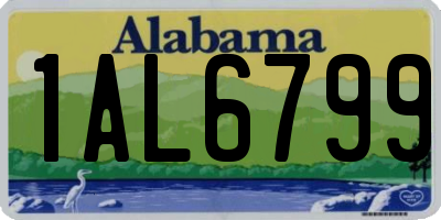 AL license plate 1AL6799