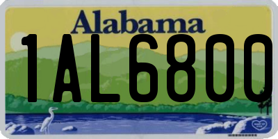 AL license plate 1AL6800