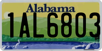 AL license plate 1AL6803