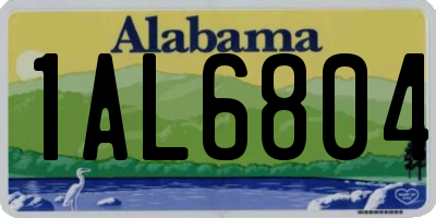 AL license plate 1AL6804