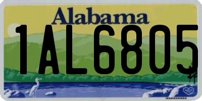 AL license plate 1AL6805