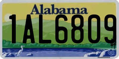 AL license plate 1AL6809