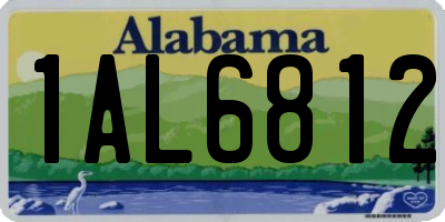 AL license plate 1AL6812