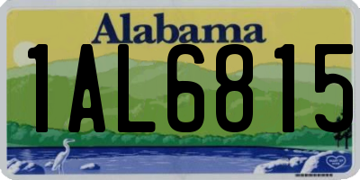 AL license plate 1AL6815