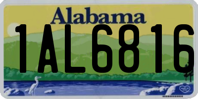 AL license plate 1AL6816