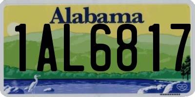 AL license plate 1AL6817