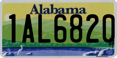AL license plate 1AL6820