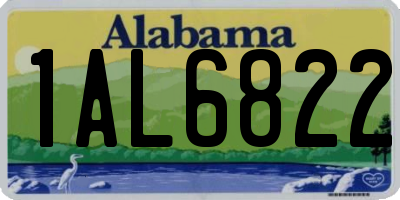 AL license plate 1AL6822