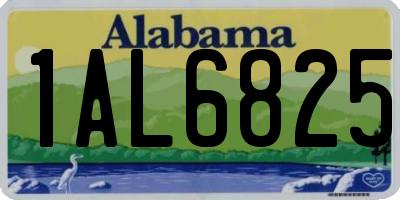 AL license plate 1AL6825