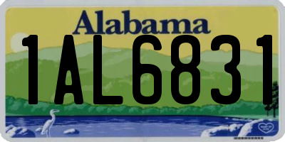 AL license plate 1AL6831