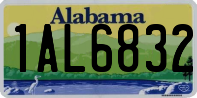 AL license plate 1AL6832