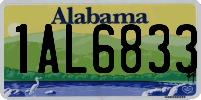 AL license plate 1AL6833