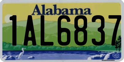 AL license plate 1AL6837