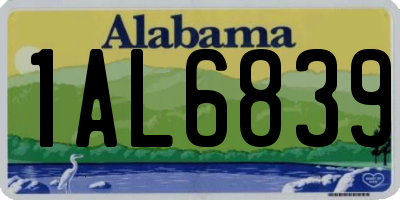 AL license plate 1AL6839