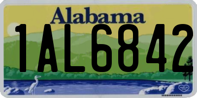 AL license plate 1AL6842
