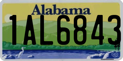 AL license plate 1AL6843