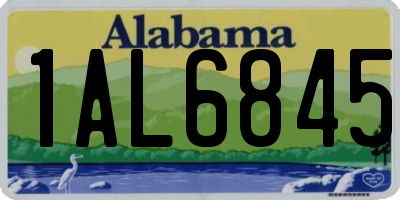 AL license plate 1AL6845
