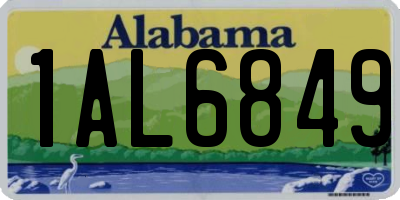 AL license plate 1AL6849