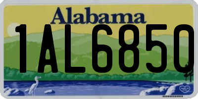 AL license plate 1AL6850