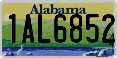 AL license plate 1AL6852