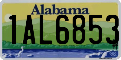 AL license plate 1AL6853