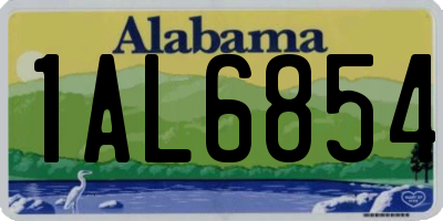 AL license plate 1AL6854