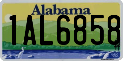 AL license plate 1AL6858