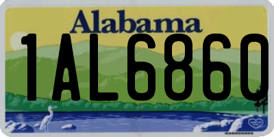 AL license plate 1AL6860