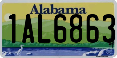 AL license plate 1AL6863