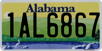 AL license plate 1AL6867