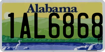 AL license plate 1AL6868