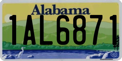 AL license plate 1AL6871