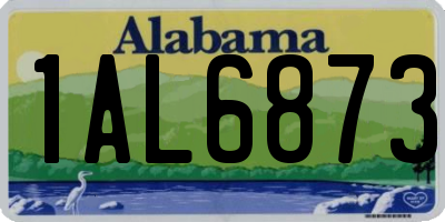 AL license plate 1AL6873
