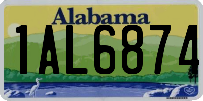 AL license plate 1AL6874