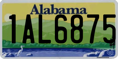 AL license plate 1AL6875