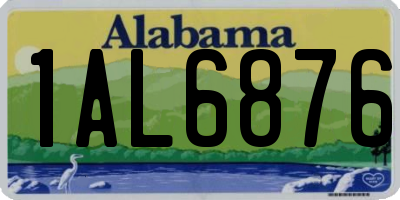 AL license plate 1AL6876