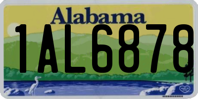 AL license plate 1AL6878